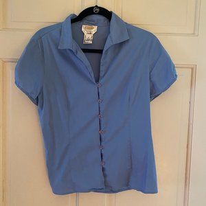 Womens' Blue Short Sleeve Blouse by Talbots size Medium